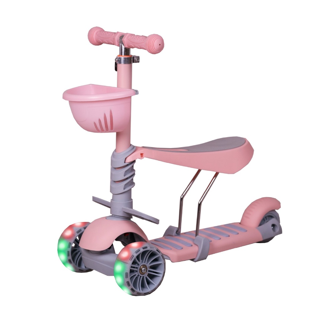 [KN-717 3 IN 1-PINK] SCOOTER 3 EN 1 ROSA