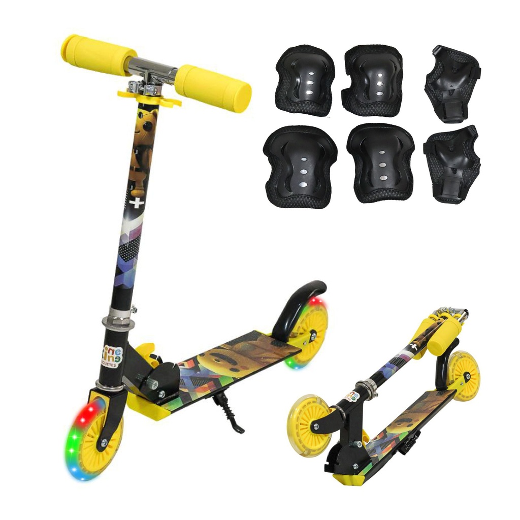 [KN-7208-BLACK] PATIN DEL DIABLO CON LUZ LED NEGRO EQUIPO DE SEGURIDAD