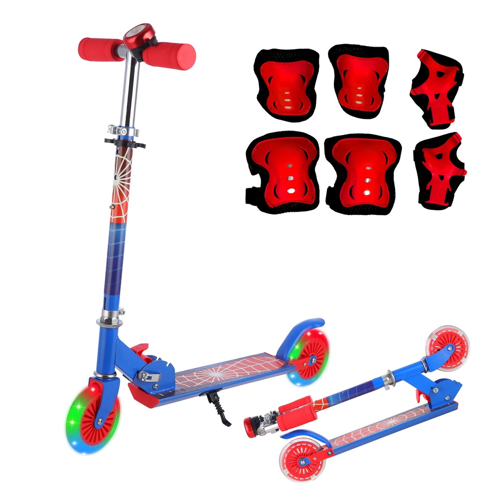 [KN-7208-BLUE-RED] PATIN DEL DIABLO CON LUZ LED AZUL Y ROJO EQUIPO DE SEGURIDAD