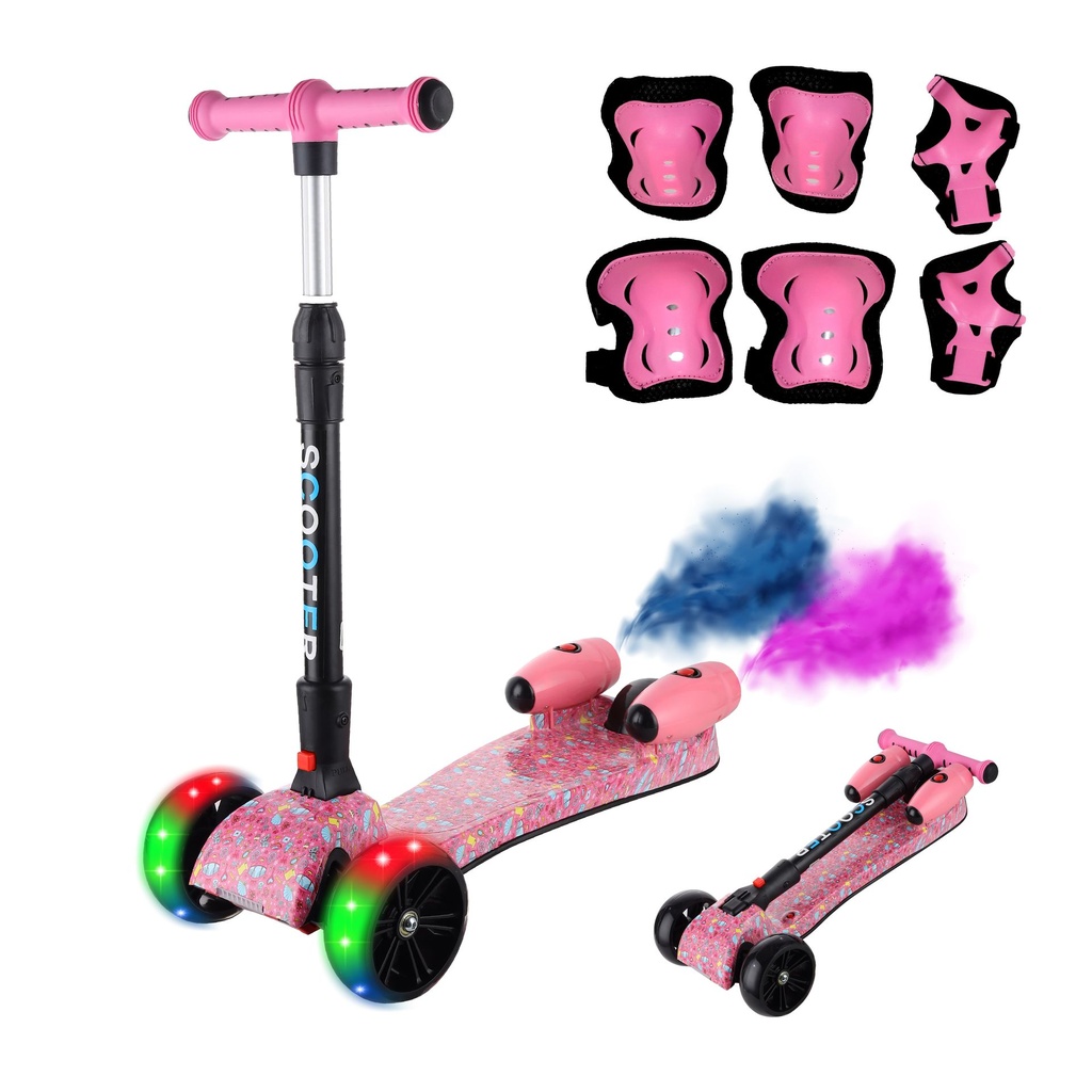 [KN-819-PINK] SCOOTER CON HUMO Y BLUETOOTH ROSA