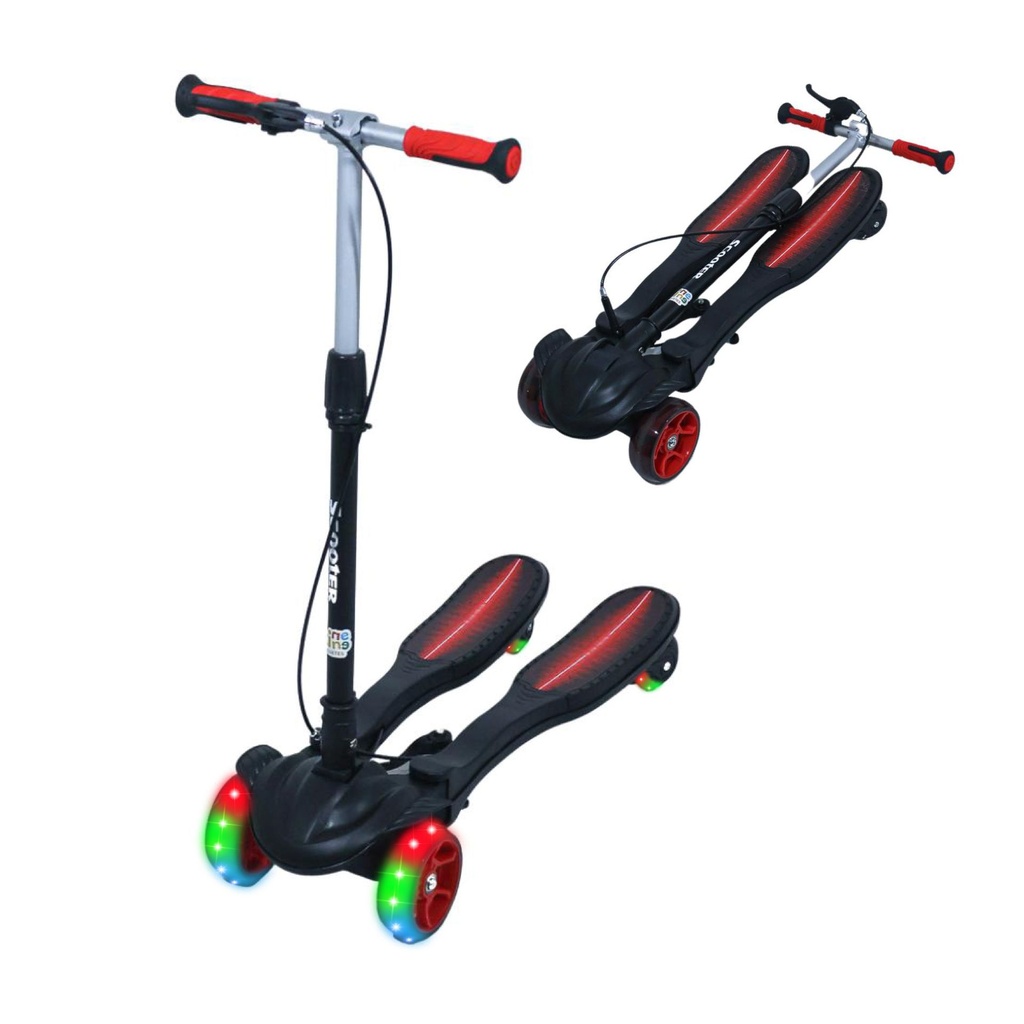 [KN-808-BLACK] SCOOTER EQUILIBRIO 6 LLANTAS NEGRO