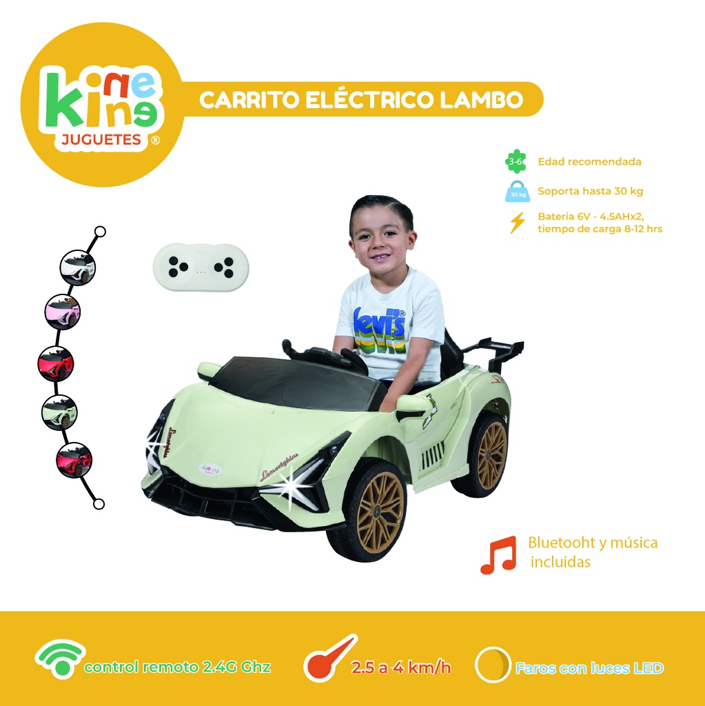 [KN-LB-401-GREEN] CARRITO ELECTRICO LAMBO VERDE
