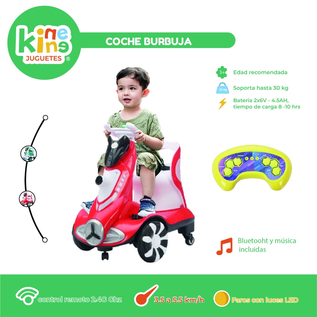 [KN-BB-501-RED] COCHE BURBUJAS ROJO
