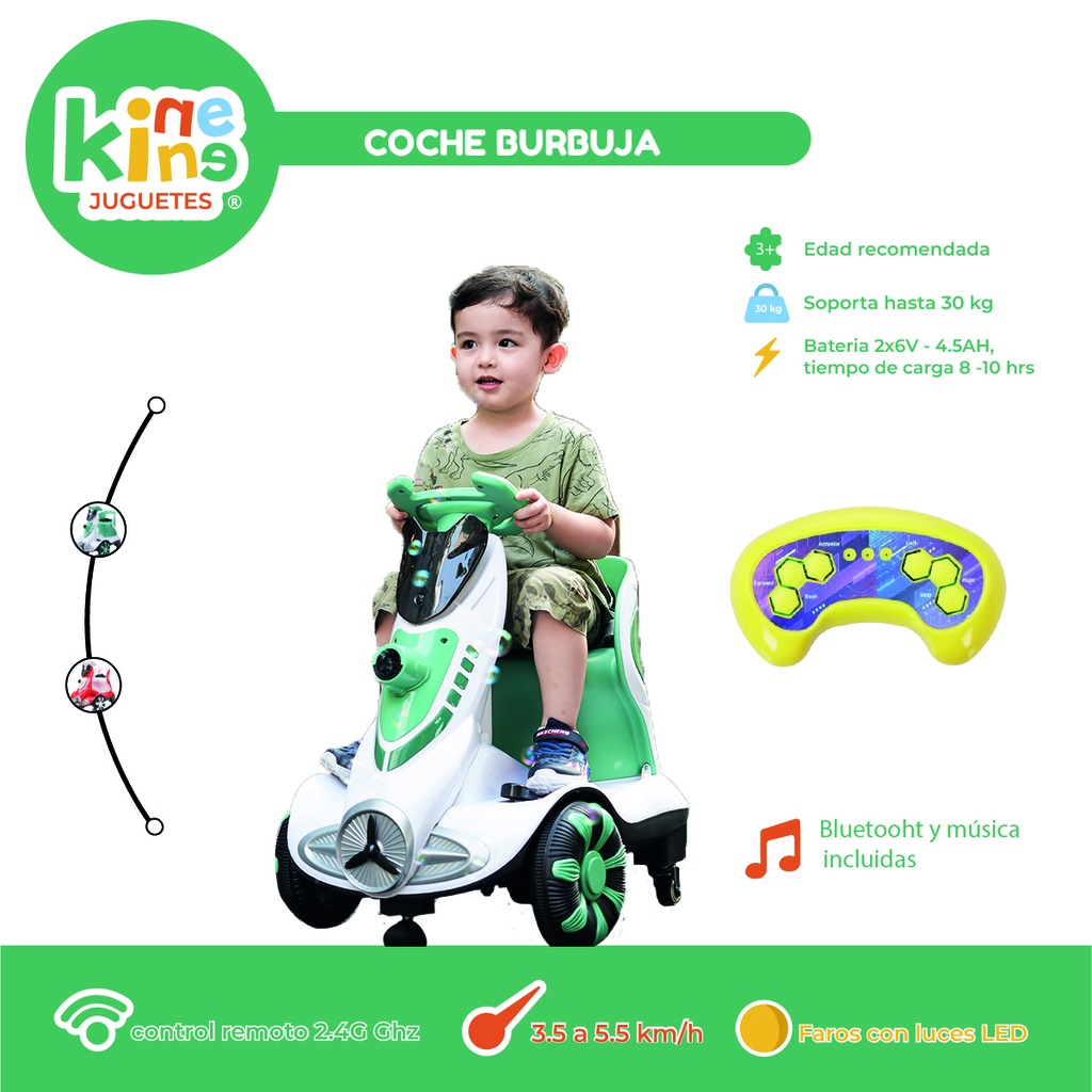 [KN-BB-501-GREEN] COCHE BURBUJAS VERDE