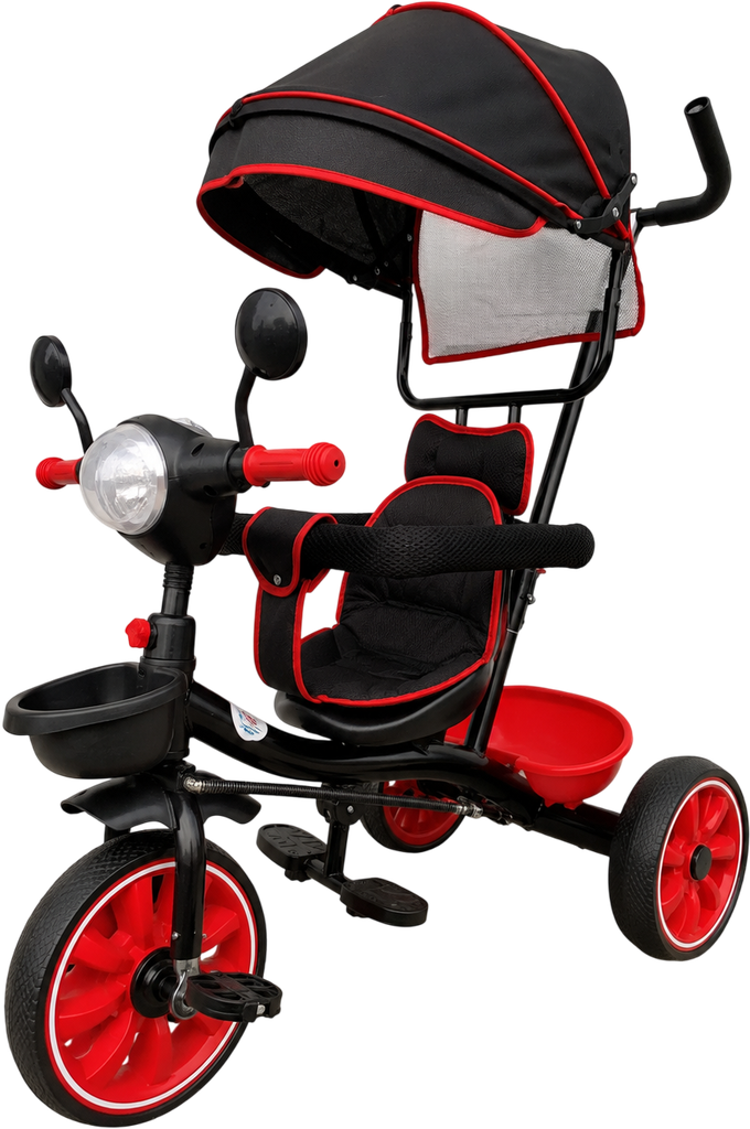 [KN-TR-901-RED] TRICICLO CON CARPA ROJO