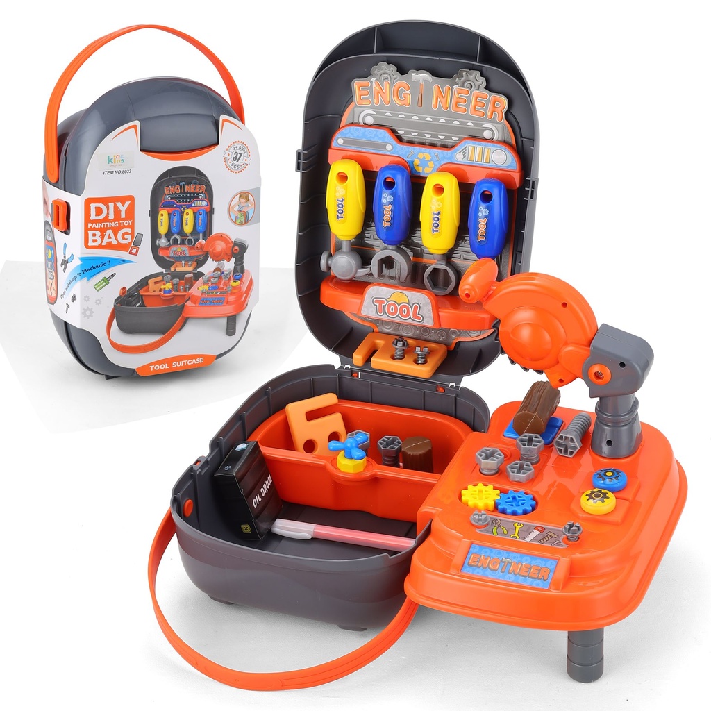 [KN-HR-8033] JUGUETE SIMBOLICO BOLSA DE HERRAMIENTAS 37 PZS
