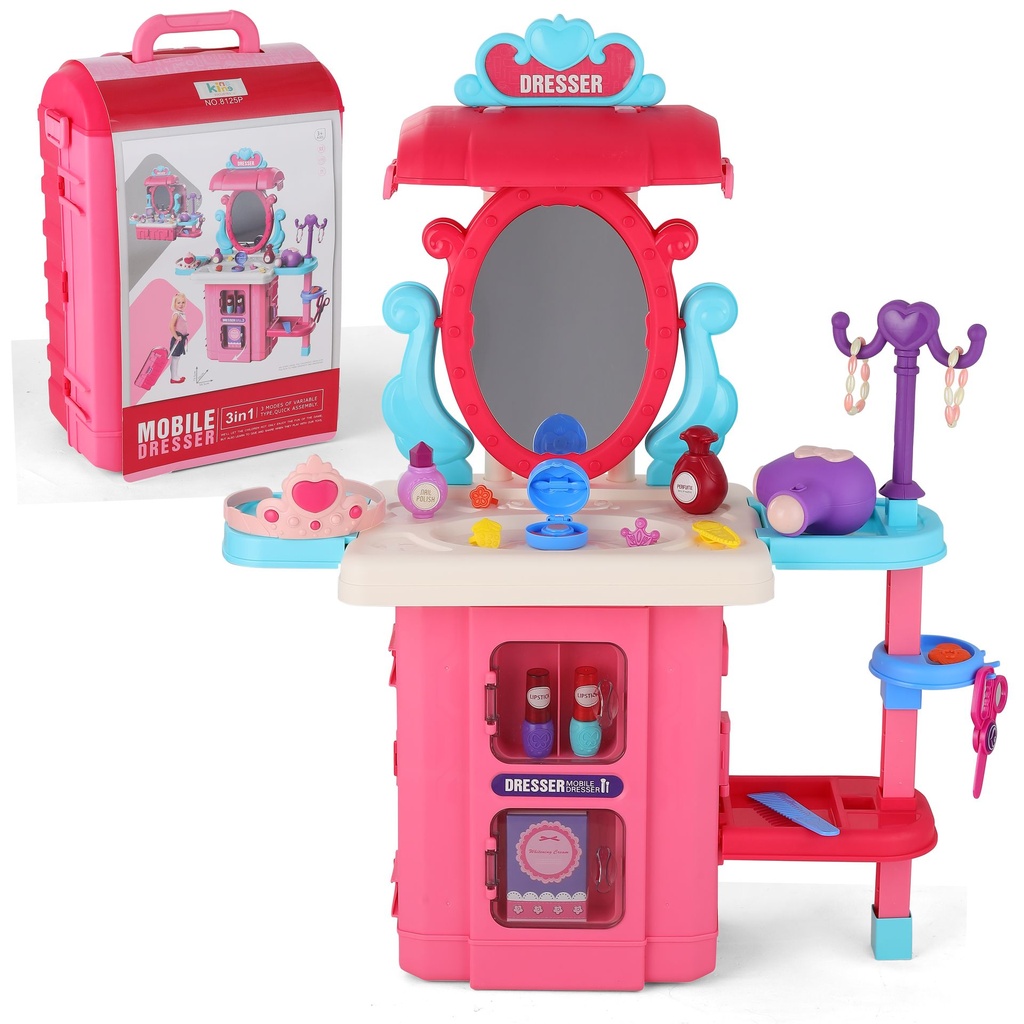 [KN-MK-8125P] JUGUETE SIMBOLICO MALETA TOCADOR 38 PZS