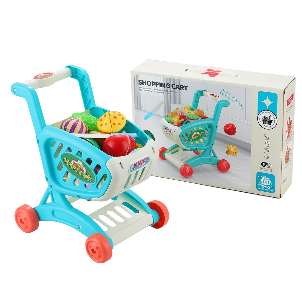 [KN-SM-K192A-6G] JUGUETE SIMBOLICO CARRITO SUPER AZUL 15 PZS